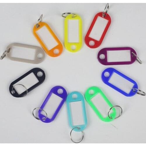 High Quality 10 PCS Plastic Custom Split Ring ID Key Tags Labels Key Chains Key Rings Numbered Name Baggage Luggage Tags 2020