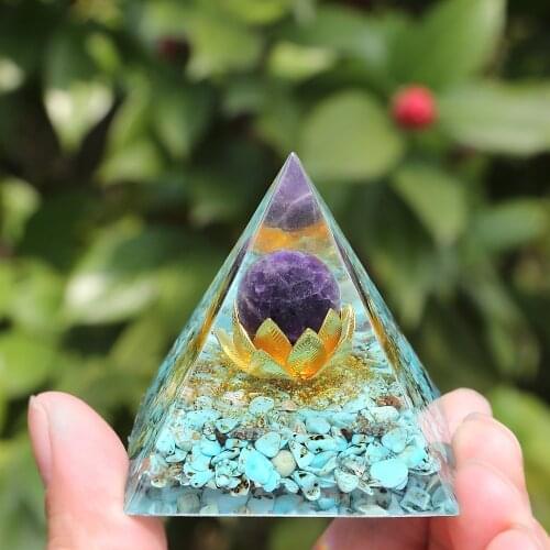 2021 Orgonite Crystal Energy Healing Help Lotus Amethyst jewelry Decorative Craft Soothe The Soul drop shipping