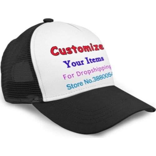 3D Customized Image Summer Mesh Baseball Caps Men Women Hats Adjustable Unisex Outdoor Beach Snapback Wholesale Dropshipping