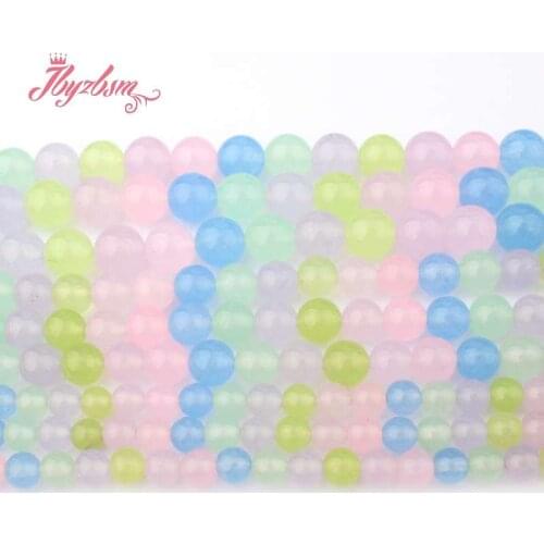 6,8,10mm Smooth Round Purple Pink Green Blue Yellow Jades Stone Beads For DIY Necklace Bracelats Jewelry Making 15"Free Shipping