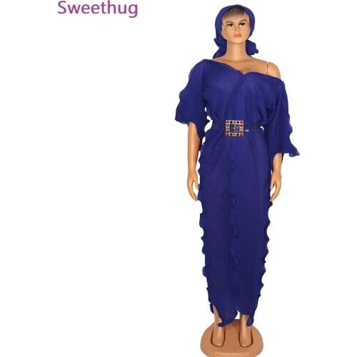 Mayata 6 Colors African Dresses for Women Pleat Africa Dress African Clothes Fashion Long Maxi Evening Party Dress