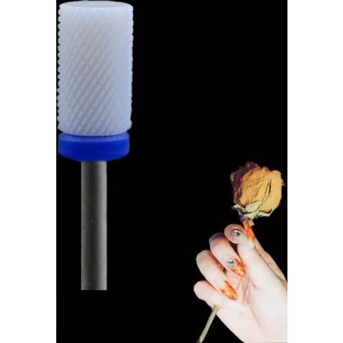 White Ceramic Nail Drill Bit - Small Barrel Bit M