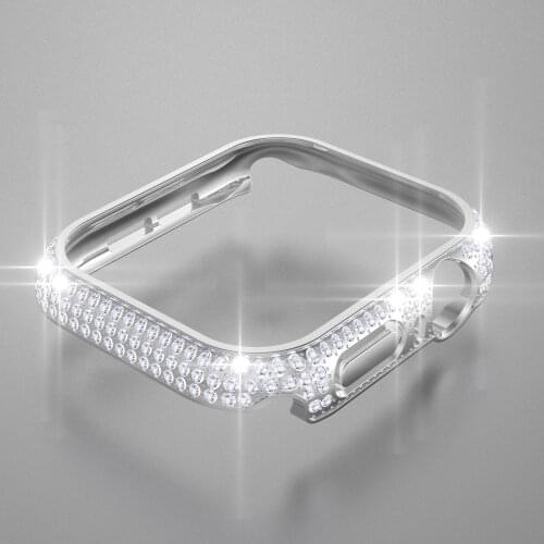 Cases for Apple watch 40mm 44mm 38mm 42mm Watch Case for Apple Watch Series 6 SE 5 4 3 2 1 Cover iWatch PC Diamond Bumper Shell