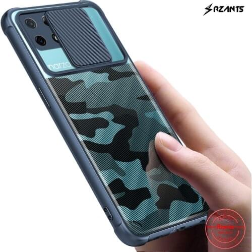 Rzants For OPPO Realme Narzo 30A Narzo20 Realme C12 C25 Case Hard [Camouflage Lens] Camera Protection Hlaf Clear Cover