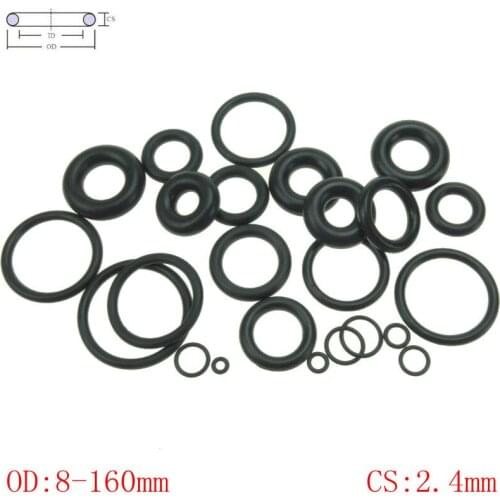 CS 2.4mm OD8-160mm NBR Rubber O Ring O-Ring Oil Sealing Gasket Automobile Sealing