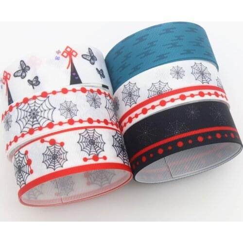 DHK 50yards Japan Cartoon Printed Grosgrain Ribbon Accessory Hairbow Headwear Decoration DIY Wholesale OEM S1396