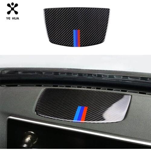 For Bmw F30 Car Stickers and Decals 3 Series Center Console Audio Carbon Fiber Interior Details Covers Decoration Accessories