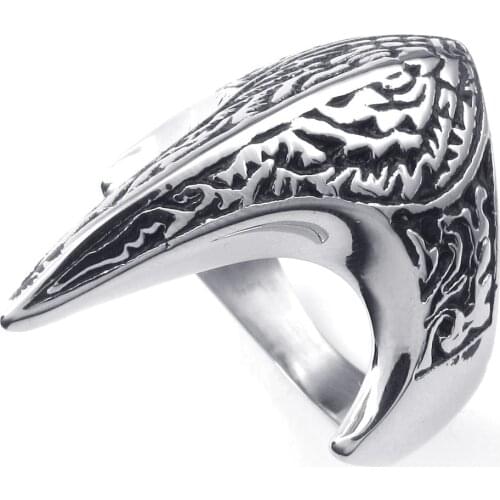 FDLK Classic Retro Men Ring Fashion Punk Style Phoenix Firebird Ring Accessories Jewelry For Male Party Best Gift