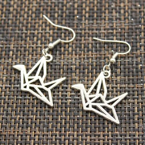 Hot Sales Peace Dove Onlive Origami Paper Cranes Swallow Pendants DIY Earringgs For Girl Gift