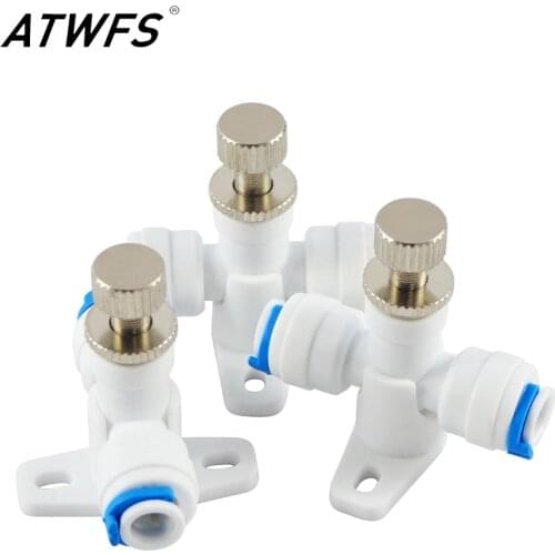ATWFS 3pcs 1/4'' Flow Control Valve RO Reverse Osmosis Membrane Water Purifier Waste Water Than The Regulator Control Valve
