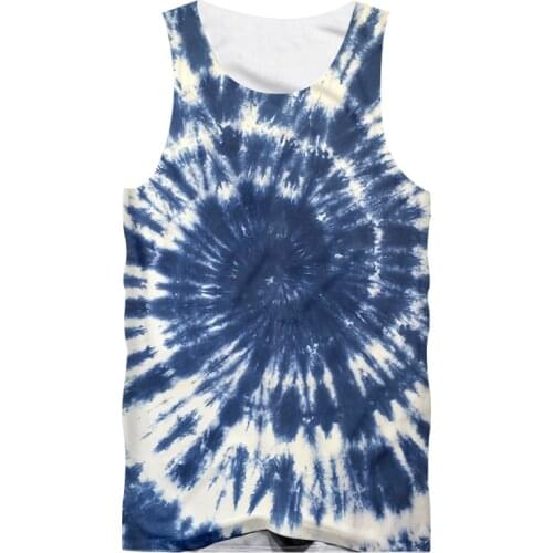 IFPD Summer Men Tank Top 3D Tie Dye Print Fashion Casual Unisex New Arrival Loose Oversize Fitness Sleeveless Vest Dropshipping