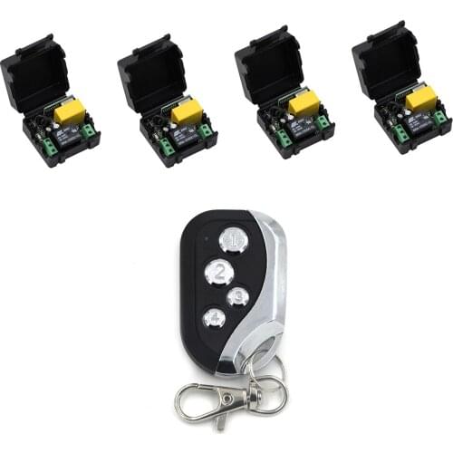 220V AC 1CH Mini Wireless Remote Control Switch 10A Relay Small Receiver Light Lamp LED Bulb Remote Lighting Switch 315 /433MHZ