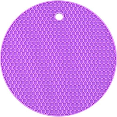 Multi-use Round Silicone Non-slip Heat Resistant Mat Hang Tableware Coaster Cushion Placemat Pot Holder
