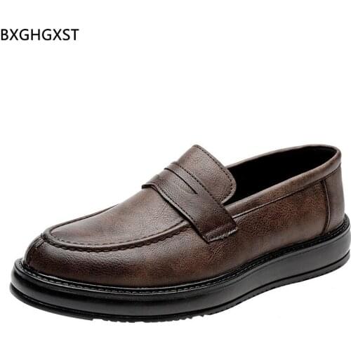 Penny Loafers Men Brown Dress Shoes Mans Fashion Black Casual Business Shoes Men Designer Party Shoes for Men 2021 Chaussure