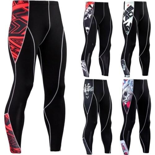 Men compression Skin tights Leggings Run jogging Gym workout Bodybuilding male Bottom trousers fitness sports Running Tights