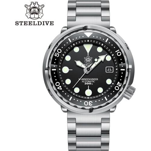 STEELDIVE Tuna Dive Watch 300m 316L Steel Diving Ceramic Bezel NH35 Automatic Watches Men 2019 Luxury Watch