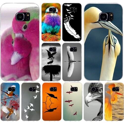 121H On the wings of bird animal Soft TPU Silicone Cover Case for samsung Galaxy s6 s6 s7 edge s8 s9 plus case