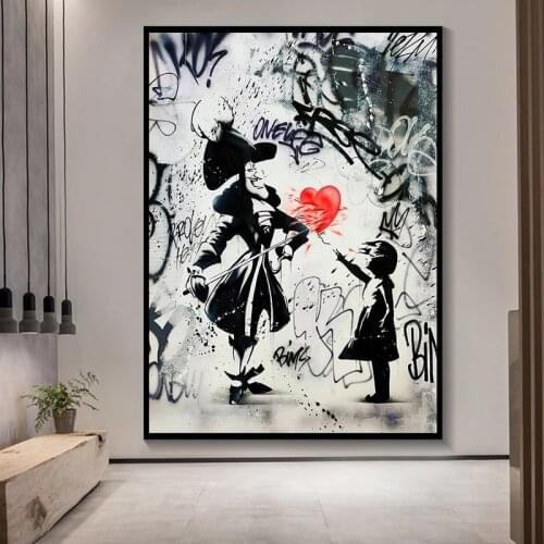 Street Graffiti Wall Art Canvas Painting Abstract Portrait Posters and Prints Living Room Wall Pictures Cuadros Home Decor