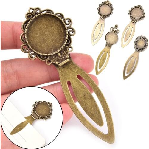 1pc Antique Owl Bookmark Base Fit 20mm Round Glass Cabochon Blank Bezel Setting Bookmark Findings