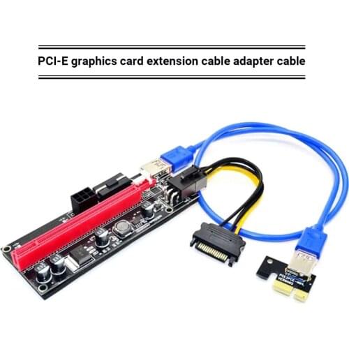PCI-E Riser Adapter Card PCI Express 1X to 16X Extender PCIe Adapter USB 3.0 Cable 4Pin 6Pin Power for GPU Mining Miner