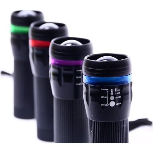 Striped Focused Bigem Un Zoom flashlight-310 50/100 mt aluminium metal white light hunting, camping,home, school, Car, hotel, re