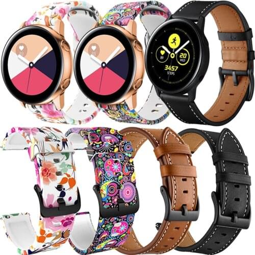 Bracelet Band For Samsung Galaxy Watch 3 41mm 42mm Active 2 44mm 40mm Gear Sport S4 Classic S2 Strap Leather Silicone Watchband