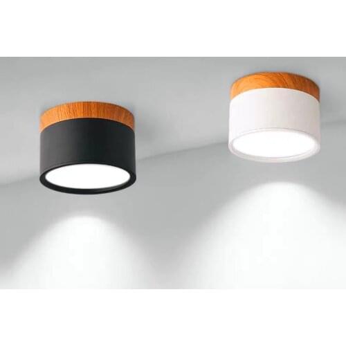 Surface Mounted 7W 9W 12W 15W Wooden LED Ceiling Downlight lamp for Kitchen Living room Decor Bedroom LED Ceiling Spotlight 230v