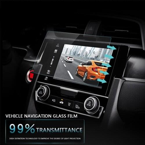 Vehemo Tempered Glass for Car GPS Anti-Fingerprint LCD Monitor 177x100mm Transparent 9H Hardness Screen Protective Film