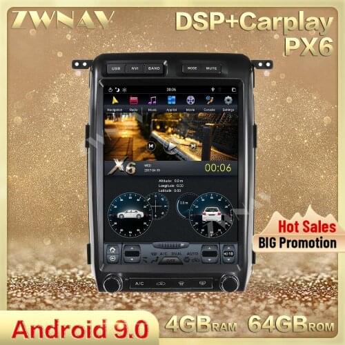 Vertical Tesla style Screen Android 9.0 Stereo Car multimedia player GPS Navi For Ford F150 2009-2012 Audio radio Wifi Head unit