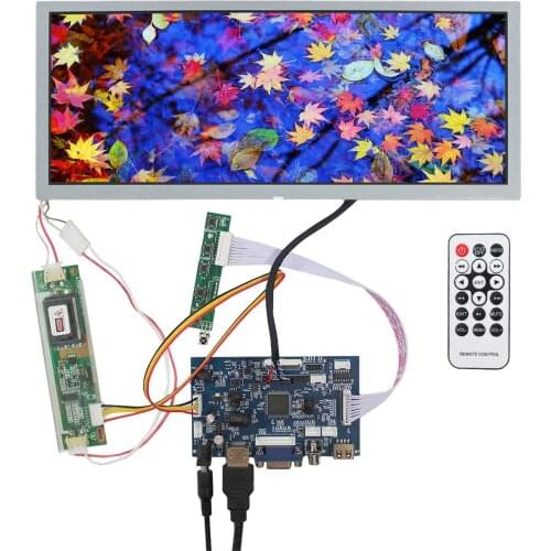 LQ123K1LG03 H DMI+VGA+USB LCD Controller Board Remote Controller