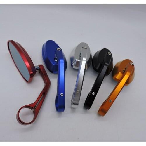 1 Pair 7/8 Inches 7/8'' 22mm Bar End Rear Mirrors CNC Moto Motorcycle Scooters Rearview Mirror Side View Mirrors Cafe Racer