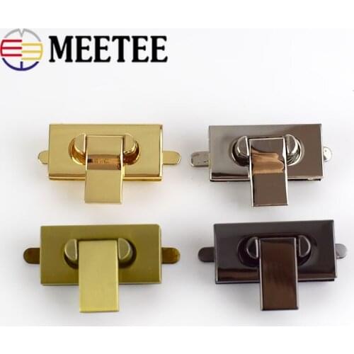 2/4pcs 35x17mm Handbag Metal Locks Bag Twist Turn Lock for DIY Replacement Purse Snap Clasp Closure Hardware Accessories