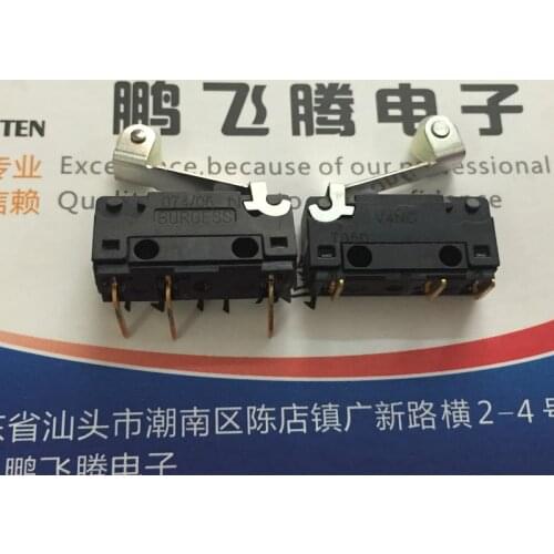 1PCS Swiss BURGESS V4NC V4NCT82AR curved foot 3 foot with roller swing rod micro switch stroke limit
