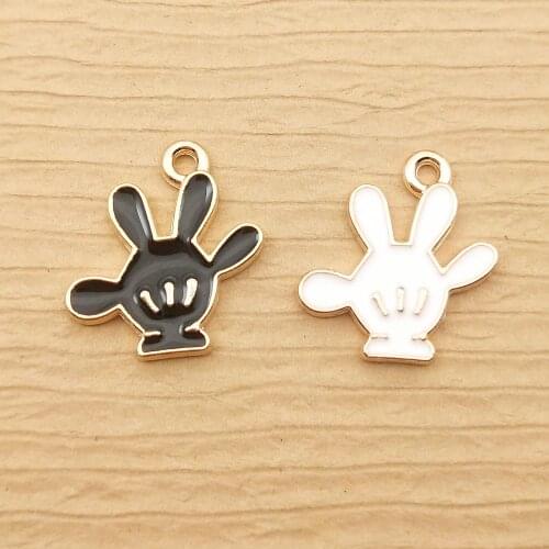 10pcs 19x20mm enamel glove charms for jewelry making and crafting charm fashion pendant bracelet charms
