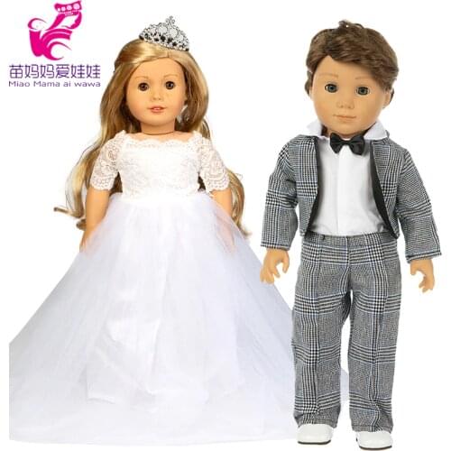 18" american boy girl doll wedding Suit dress new born Baby doll jacket for 18 inch boy doll black suit
