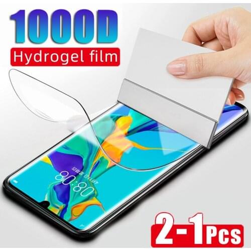 2-1Pcs 1000D Hydrogel Film Screen Protector For Huawei P20 P30 Pro Lite Soft Film For Huawei Mate 10 20 Lite 30 Pro Not Glass