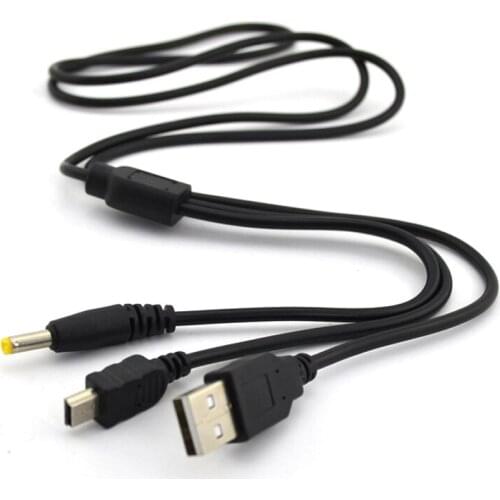 2 in 1 USB 2.0 Data Transfer Sync Charge Cable Cord for Sony For PSP 2000 3000 Game Console