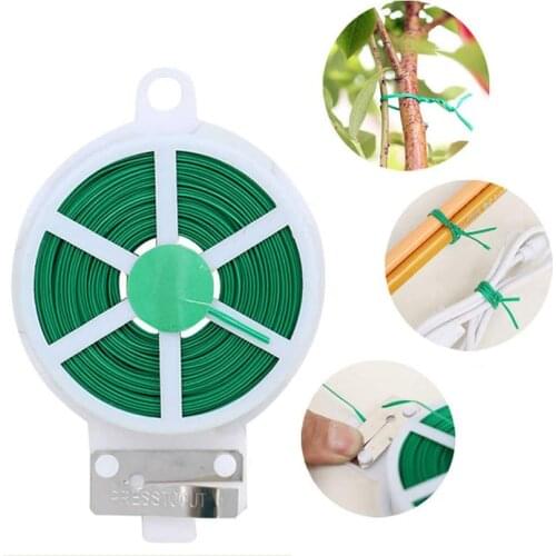 20/50M Garden Cable Tie Plant Twist Tie With Cutter Gardening Reusable Plant Flower Wire Cable With Slicer Dropshipping