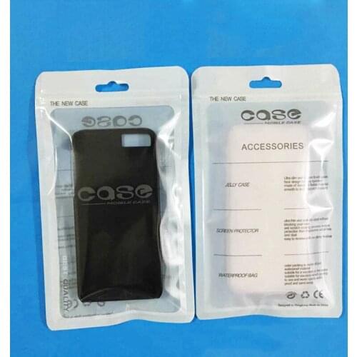 2000Pcs 12X21cm Plastic zipper Bag Cell Phone Accessories Mobile Phone Case Cover Packaging Package Bag for iPhone 7 6S 6 Plus