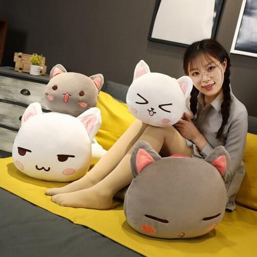 28-65cm Cartoon Kawaii Cats Plush Toys Stuffed Cute Animals Doll Soft Baby Pillow Cushion for Kid Girls Birthday Xmas Gift