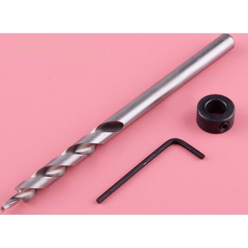 3/8" Drill Jig Guide Hex Twist Step Bit Set Kit for Kreg Manual Pocket Hole Guide Power Hand Tools