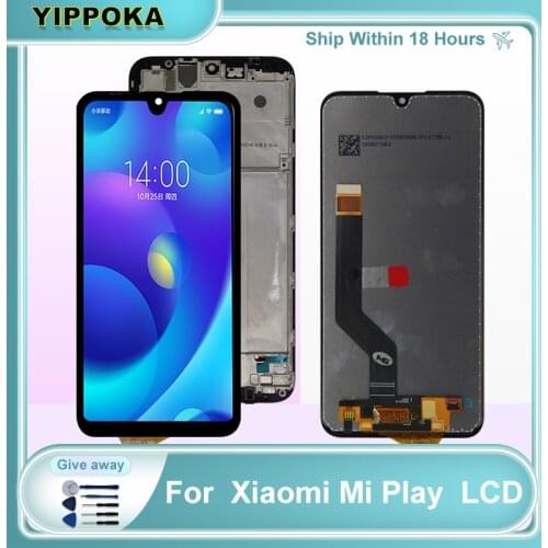 5.84" Original For Xiaomi Mi Play LCD Display Screen Touch Digitizer Panel Assembly Parts With Frame For Xiaomi Play Display