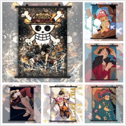 One Piece Monkey D. Luffy HD Print Wall Poster Scroll