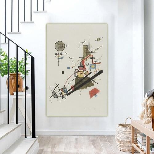 Holover Canvas Oil Painting Wassily Kandinsky"Frohlicher Augsteig"Western Art Decor Poster Aesthetic Home Interior Decoration