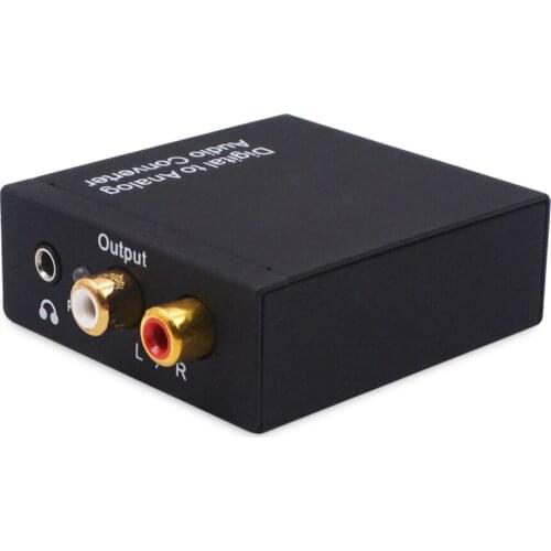 HOT-Digital to Analog Converter DAC Digital SPDIF Toslink to Analog Stereo Audio L/R Converter Adapter for PS3 XBox HD DVD PS4