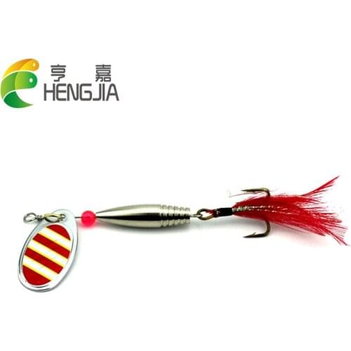 HENGJIA 8cm 11g hard metal trolling spinnerbaits wobbler pike trout catfish blade sequins fishing baits pesca fishing tackles