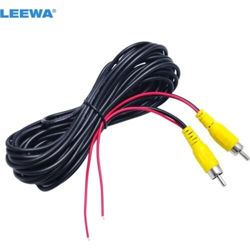 LEEWA 20PCS 5M Car Reversing Camera Video Cable RCA With Spcial Reversing/Backup Detecting Wire #1492