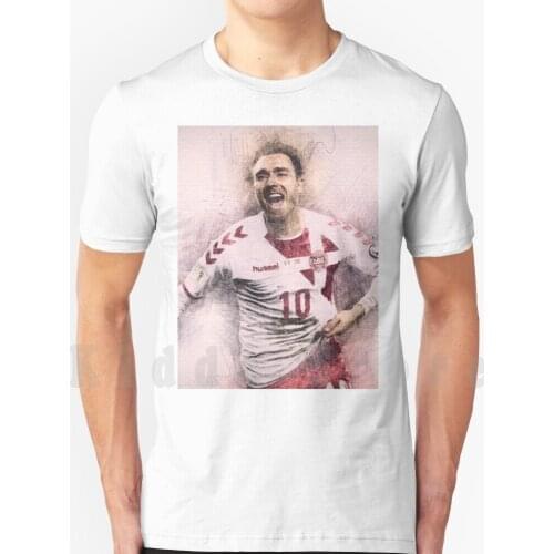 Christian Eriksen T Shirt Cotton Men DIY Print Cool Tee Christian Eriksen Christian Eriksen Soccer Football Denmark Nation