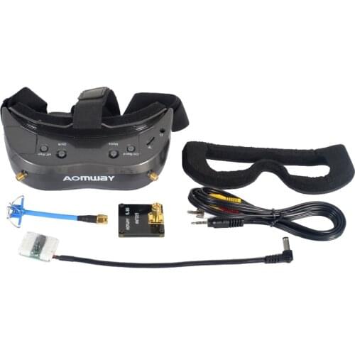 New Hot Aomway Commander Goggles V2 3D 5.8G 64Ch 1080P 800*600 SVGA FPV Video Headset Support HDMI DVR FOV 45 For RC Model