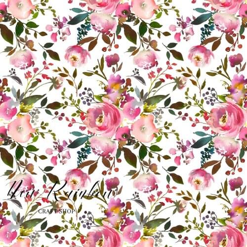 New Rainbow 30x138cm/Roll Pre-order Feb Mauve Roses, Boho Pastel Flower Set Quality Litchi Leatherette For Bows, Crafts, Earring